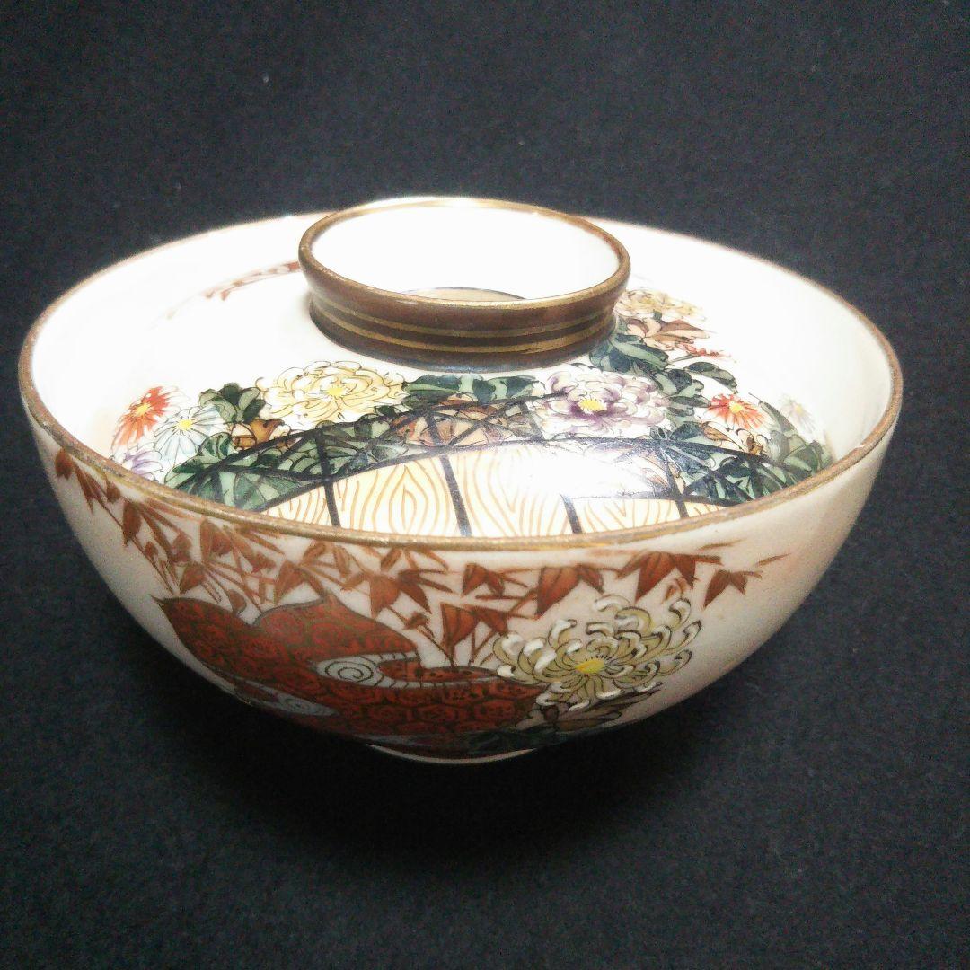 九谷焼　蓋付碗　大正時代　10客