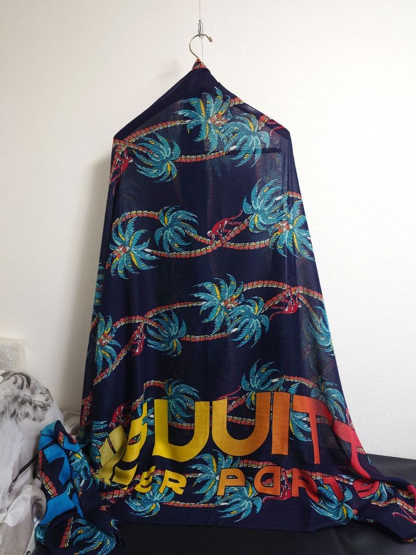 ルイ ヴィトン LOUIS VUITTON ストール　カシミヤ　パームツリー