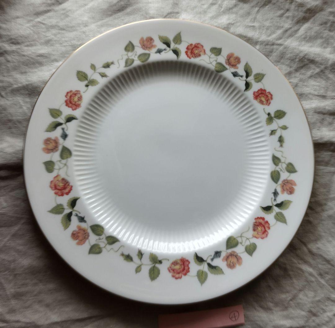 ④希少　50年前の未使用品　 India Rose 27皿 黒壺