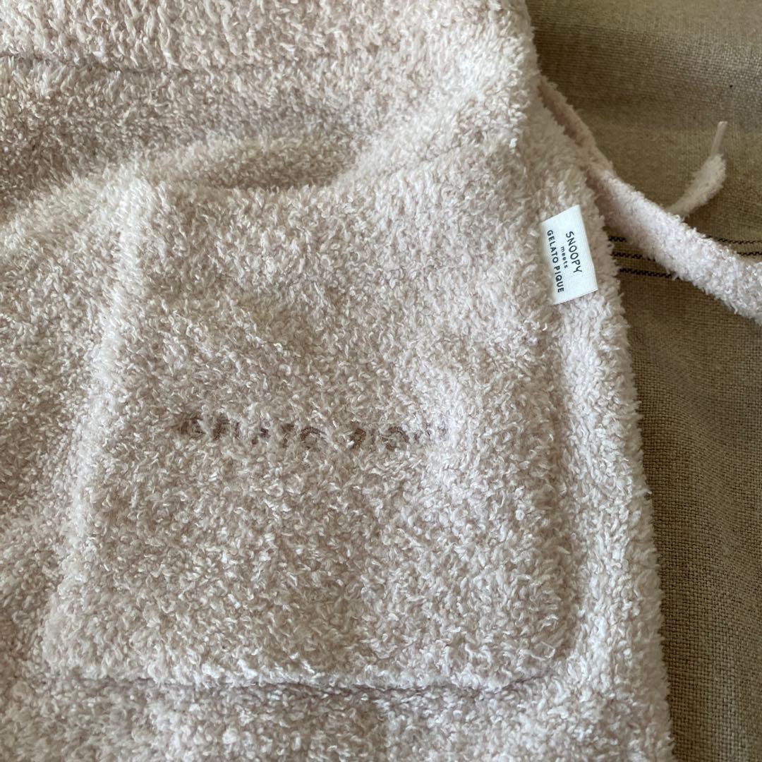 ジェラートピケ　スヌーピー　コラボ　ルームウェア　セットアップ　ロゴ刺繍