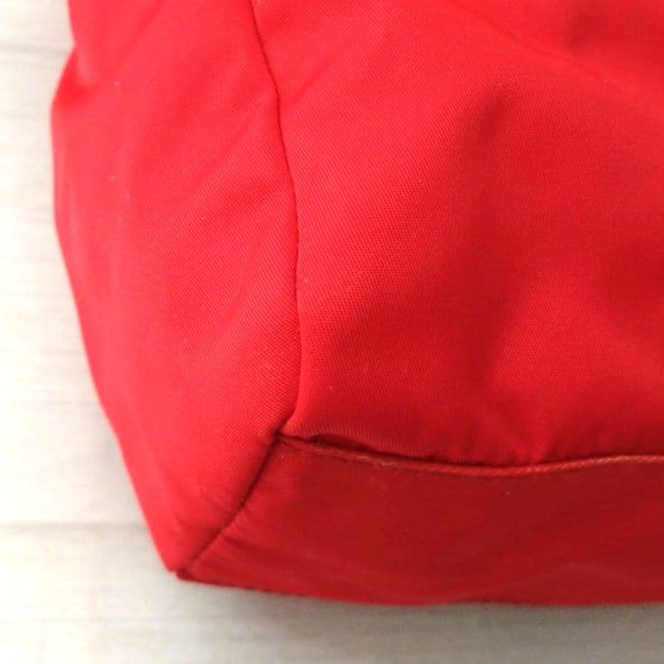 良品 PRADA プラダ トートバッグ ハンドバッグ　ナイロン　レッド　赤