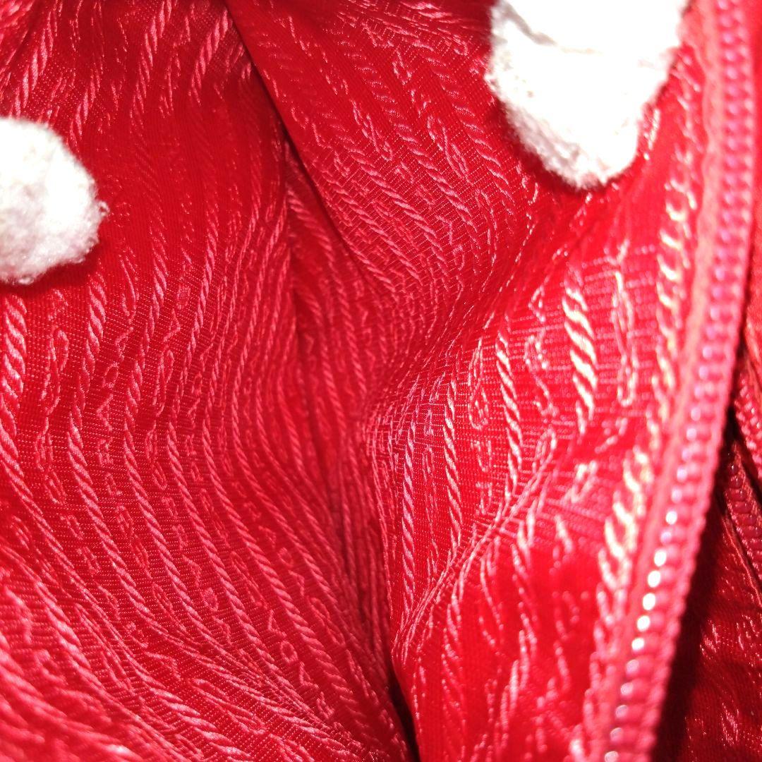 良品 PRADA プラダ トートバッグ ハンドバッグ　ナイロン　レッド　赤