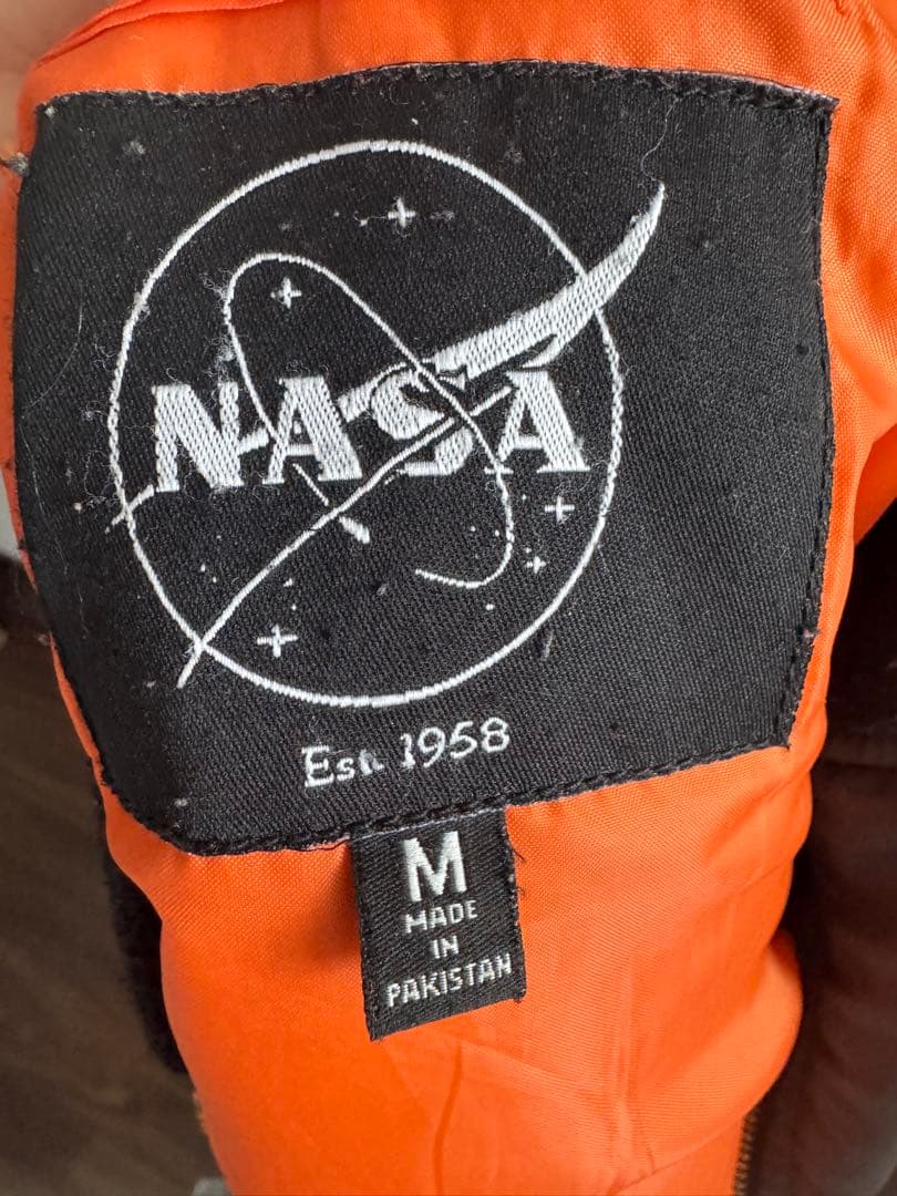 NASA パッチ付き MA-1ジャケット Mサイズ