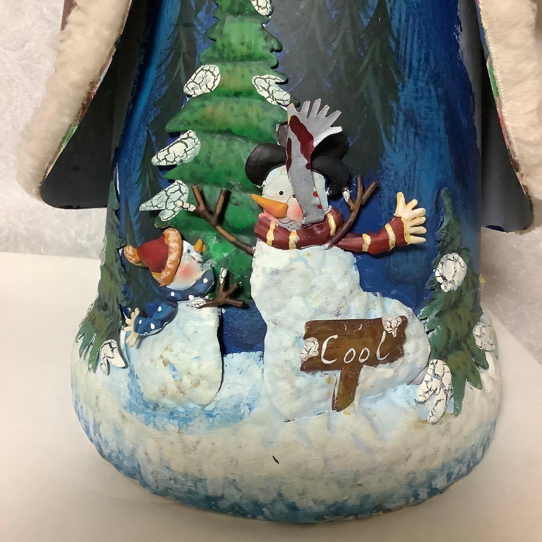 サンタクロース　人形　置き物　ブリキ　クリスマス　ディスプレイ　ヴィンテージ風