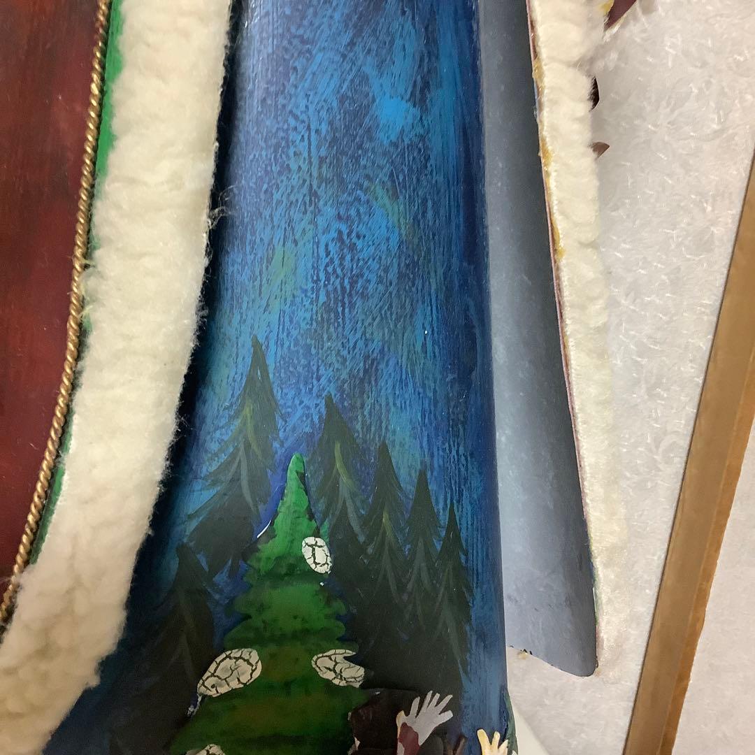 サンタクロース　人形　置き物　ブリキ　クリスマス　ディスプレイ　ヴィンテージ風