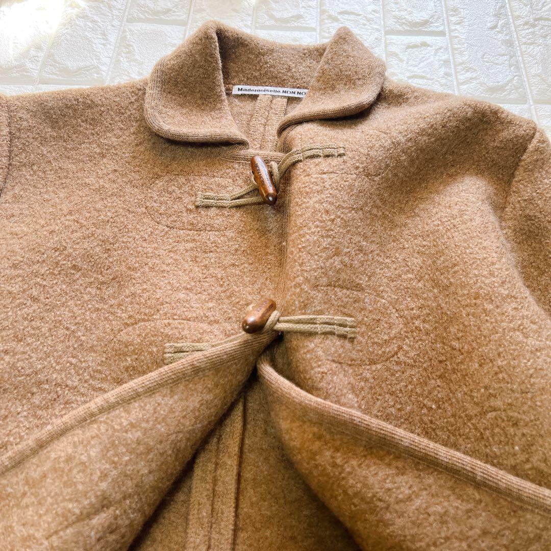 マドモアゼルノンノン papas ウール ダッフルコート トグルロゴ