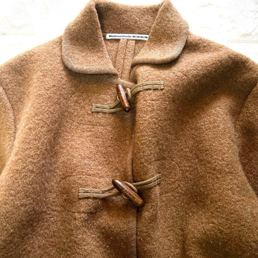 マドモアゼルノンノン papas ウール ダッフルコート トグルロゴ