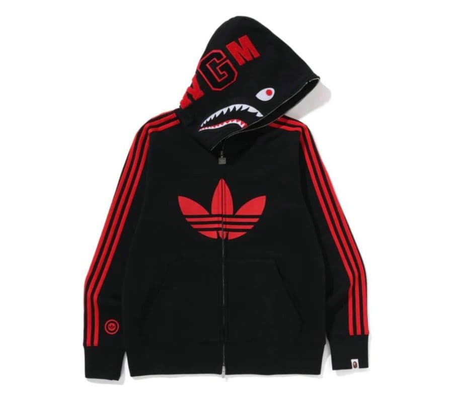 超希少サイズ BAPE ADIDAS SHARK FULL ZIP HOODIE