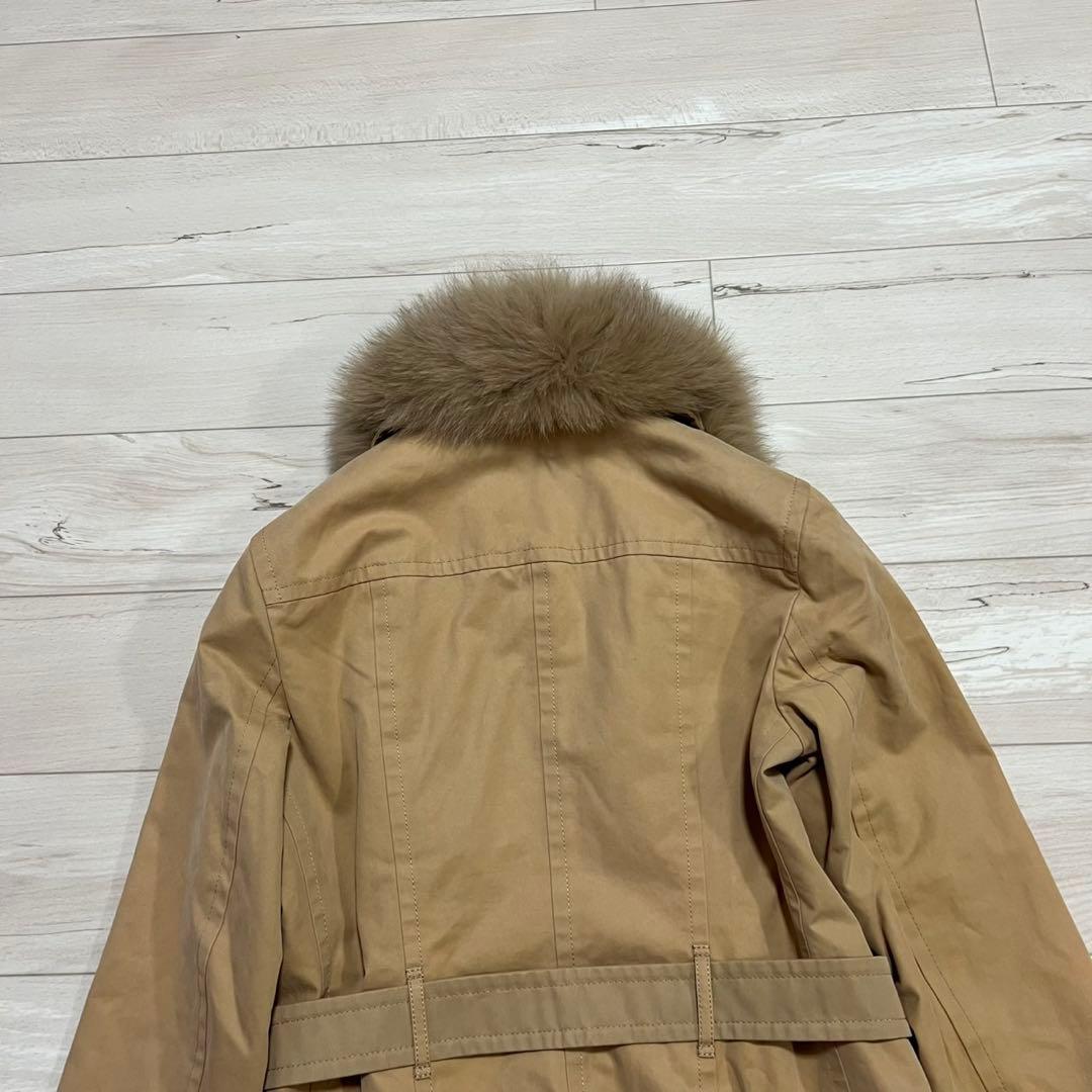 バーバリーロンドン　トレンチコート　フォックスファー　中綿コート　2way