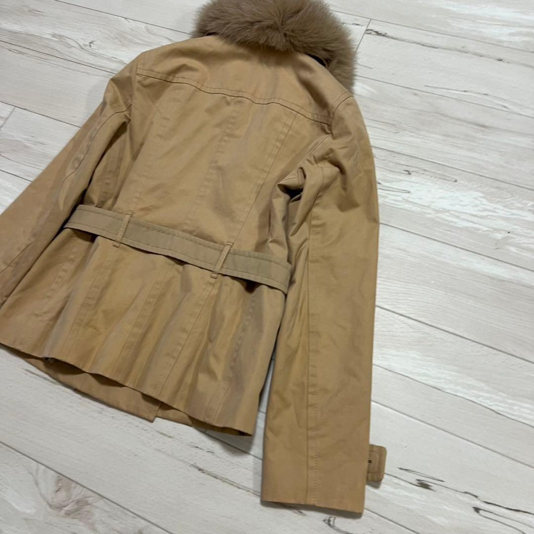バーバリーロンドン　トレンチコート　フォックスファー　中綿コート　2way