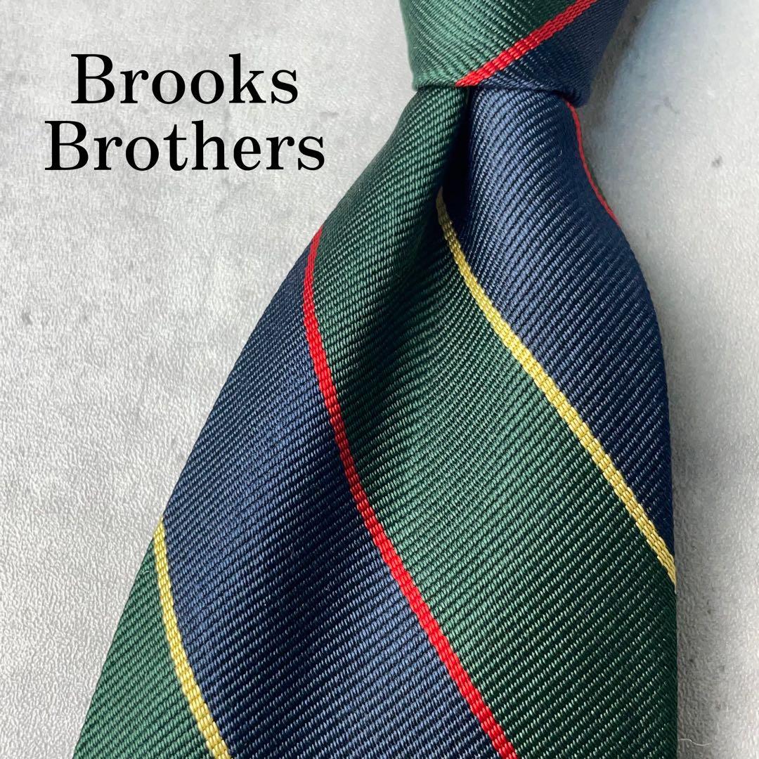 美品 Brooks Brothers アーガイルサザーランドストライプ ネクタイ
