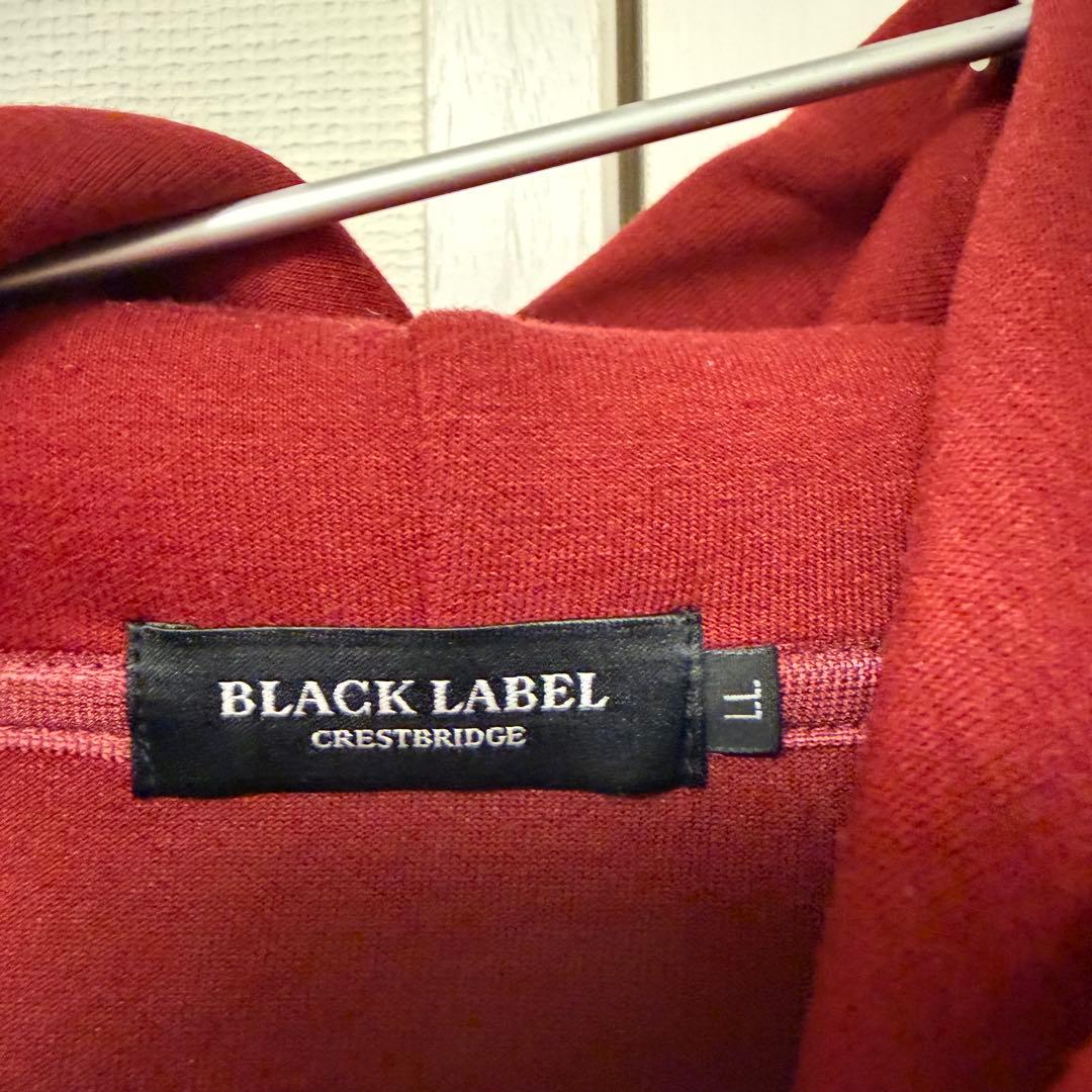 ブラックレーベル クレストブリッジ ショルダーチェックロゴフーディー