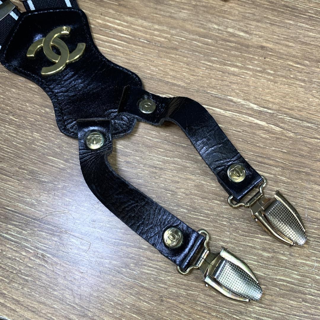 A .　CHANEL　シャネル　サスペンダー　オールドファッション　希少品