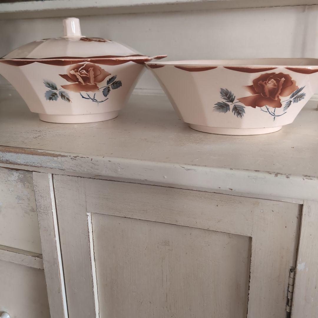 フランスアンティーク　ボウルなべ２セット　サルグミンヌ　ディゴワン