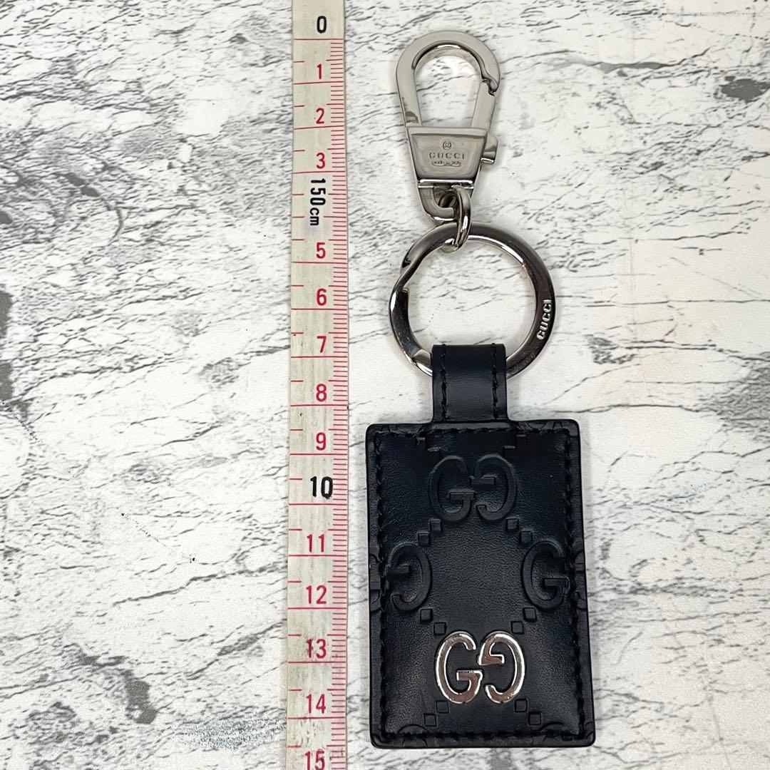 【美品】GUCCI グッチ キーリング ブラック 箱付き グッチシマ ドリアン