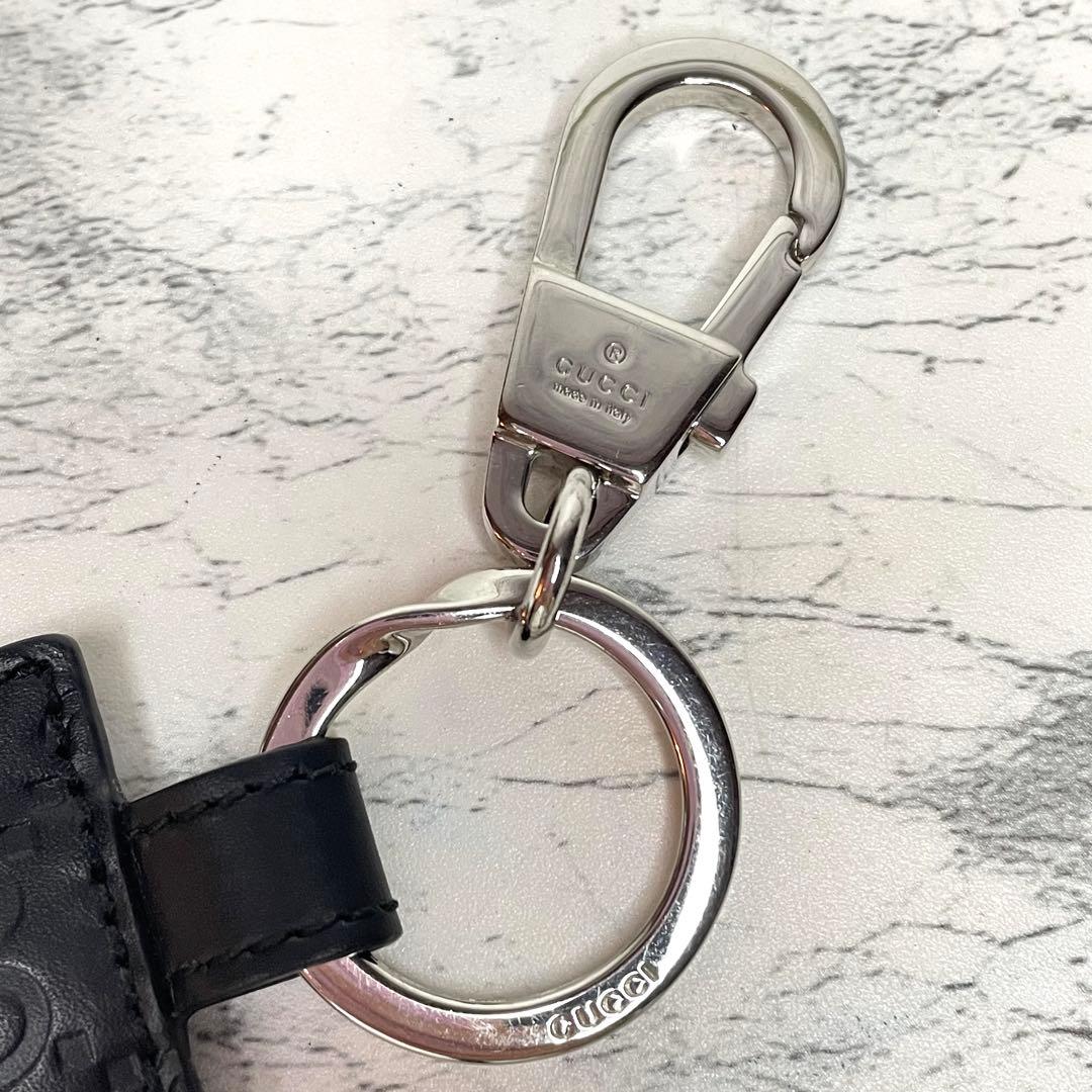 【美品】GUCCI グッチ キーリング ブラック 箱付き グッチシマ ドリアン
