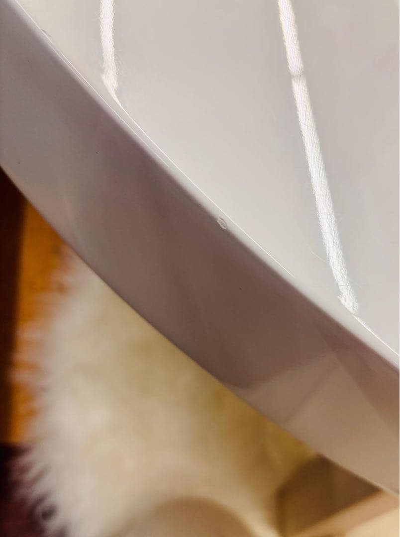 Francfranc円形ホワイトの明るい色センターテーブル