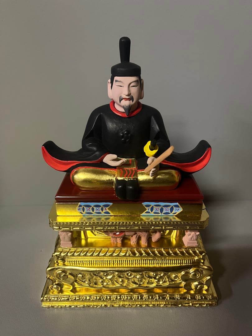 菅原道真公　木彫り　彩色　天神様　学問の神様　21