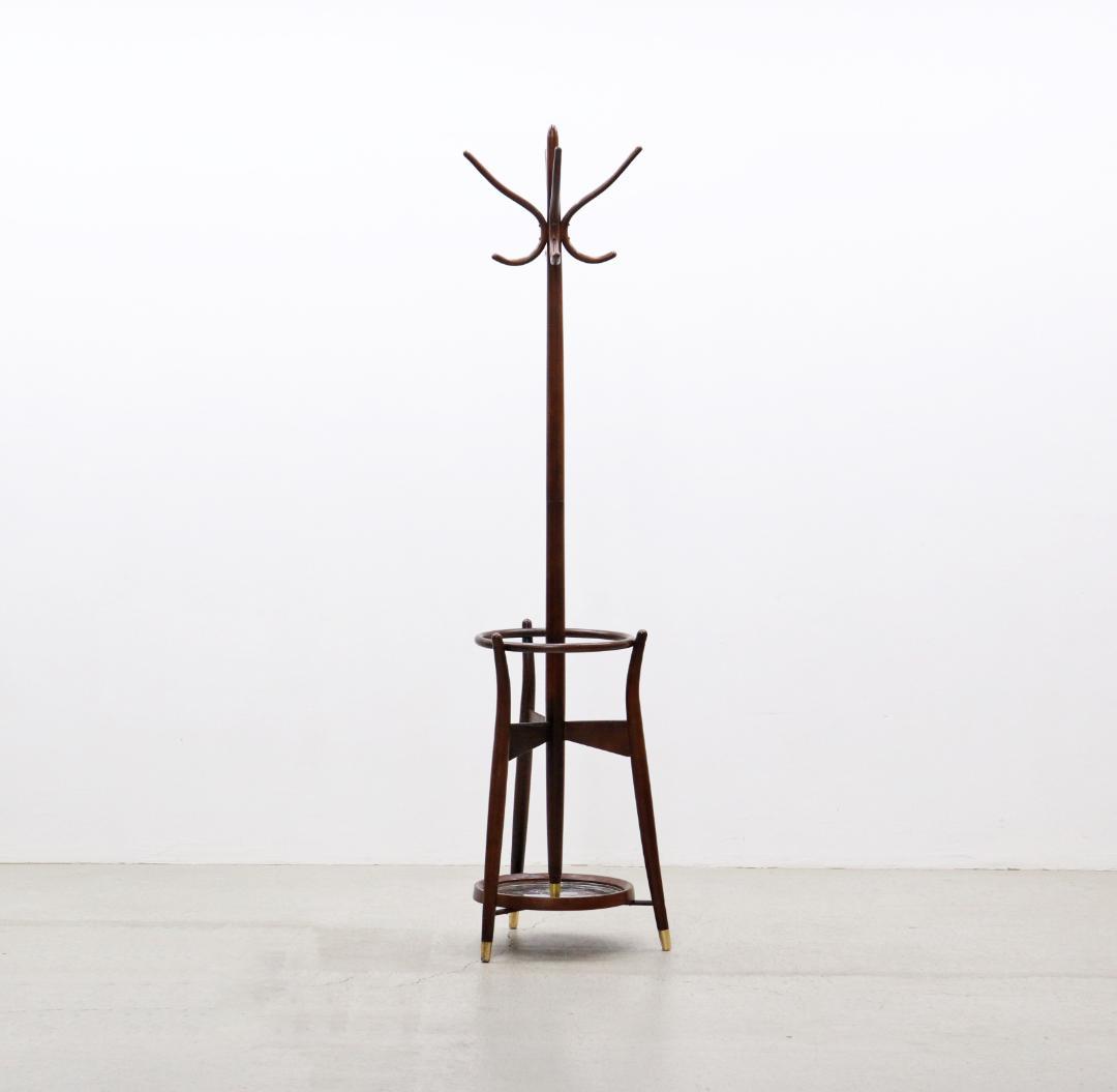 秋田木工 ポールハンガー ブナ材 ヴィンテージ コートハンガー 帽子掛け 傘立て