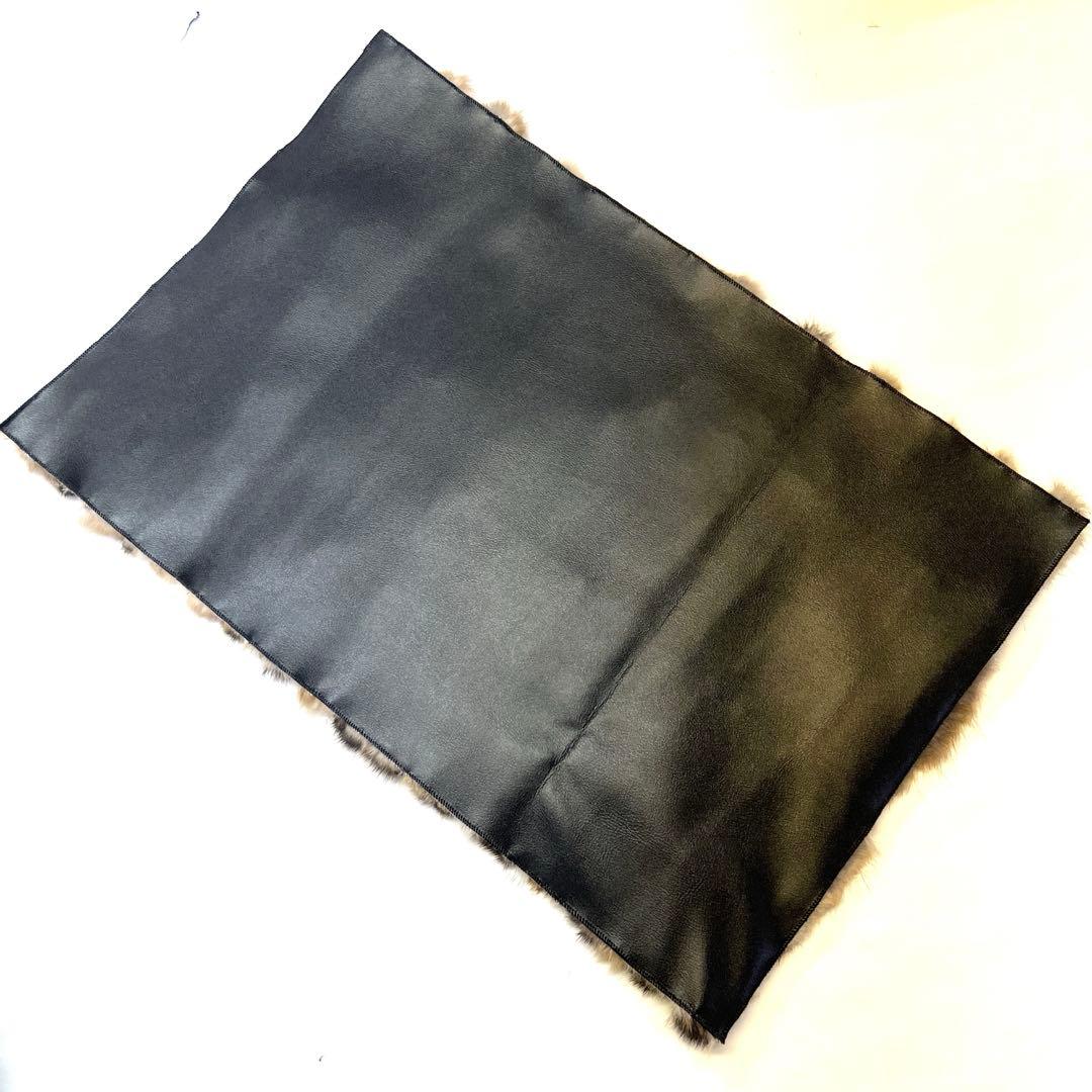 ファーカーミットチェア　赤狐毛皮敷物　キャンプ　シートカバー　フォックス　2枚組