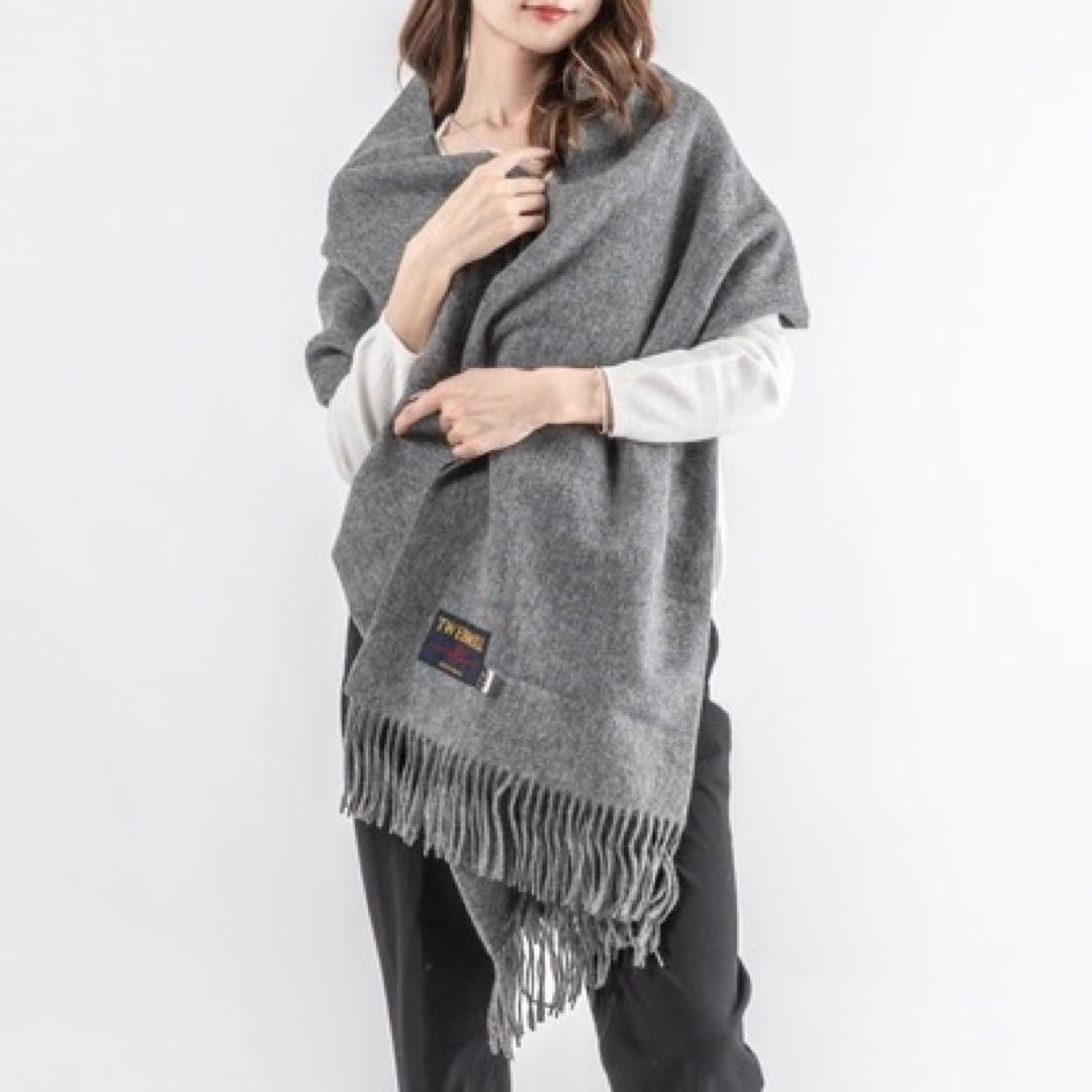 新品✨TWEEDMILL大判ストール　ウール　グレー70x190cm　イギリス製