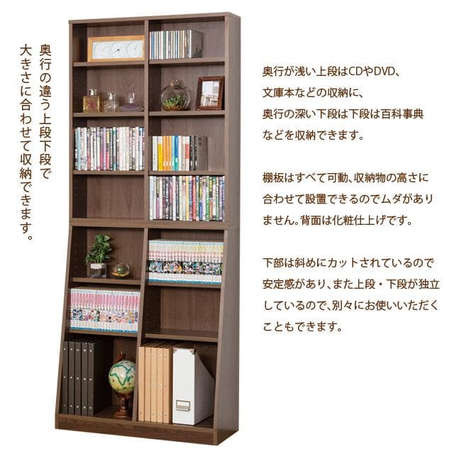 本棚 シェルフ 高さ180/90 幅75