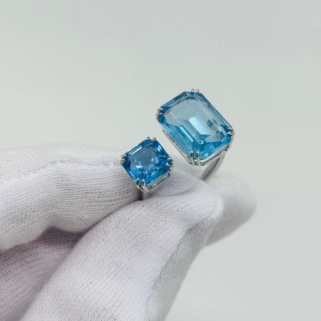 f*ｖ様 スワロフスキー Millenia オープンリング オクタゴンカット ブ