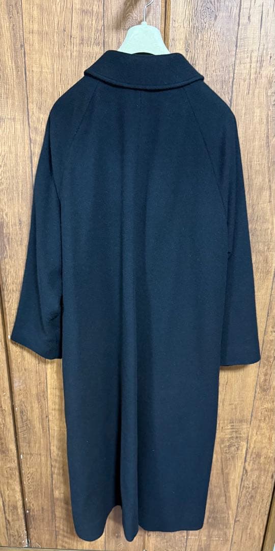 ウール混バルマカーンコート　ロングコート　ミズイロインド