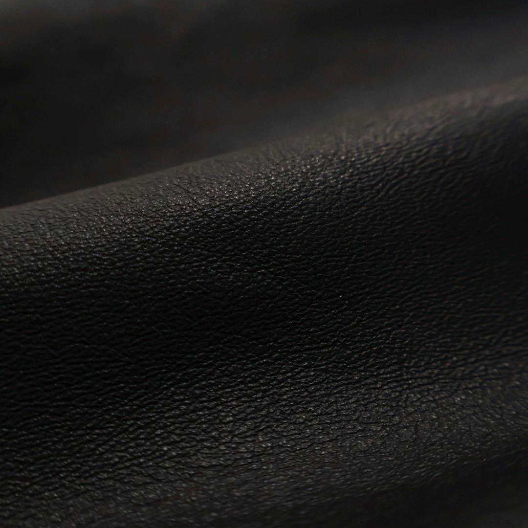 H3008◾️ラムレザー　ブルーフォックスファー　ベルテッドコート