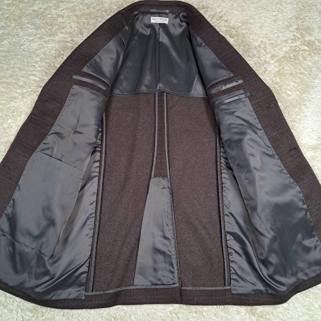 未使用級　希少サイズ　ユナイテッドアローズ　チェスターコート　ブラウン