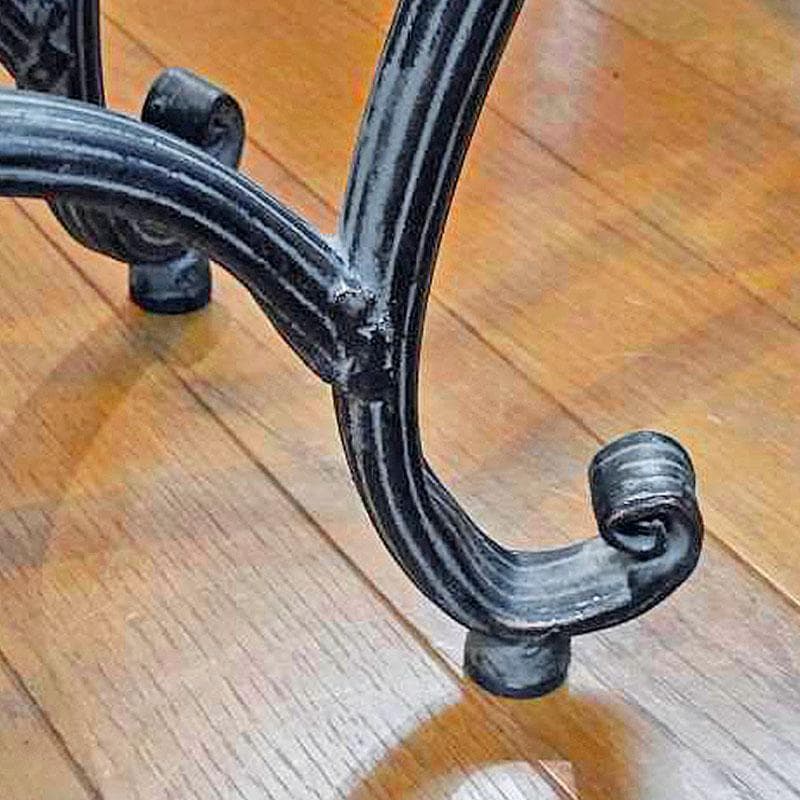 スツール アイアン製 合皮レザー 曲線デザイン ロートアイアン 638-450