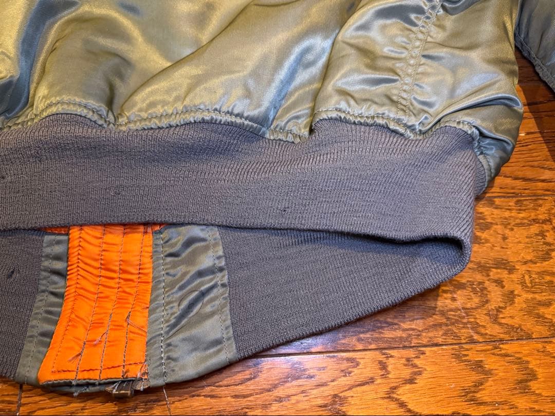 ★レア！ALPHA社製 縦ステッチ70s Eタイプ MA-1 希少サイズX-L！