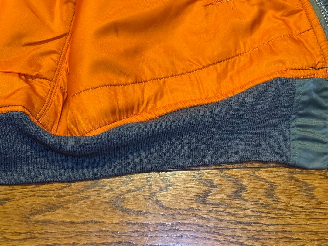 ★レア！ALPHA社製 縦ステッチ70s Eタイプ MA-1 希少サイズX-L！