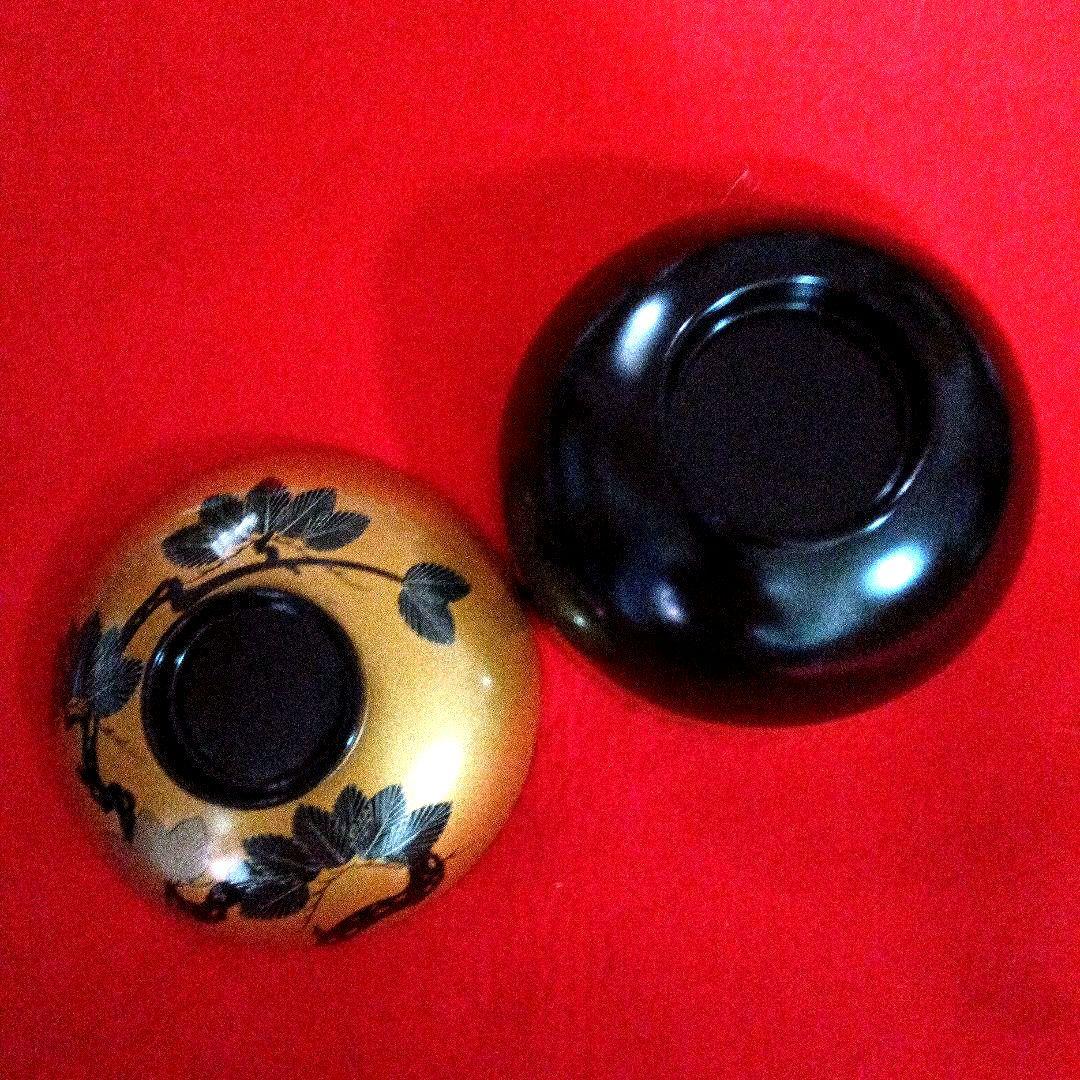 本金蒔絵御吸物椀　十客