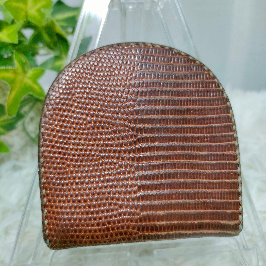 GANZO ケース ブラウン リザード 希少 ガンゾ 小銭入れ 茶 レザー