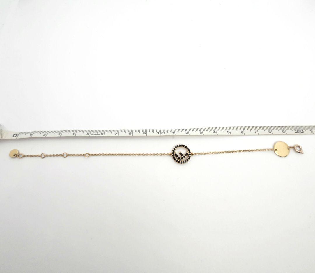 FENDI エフイズフェンディブレスレット GP×カラーストーン ゴールド