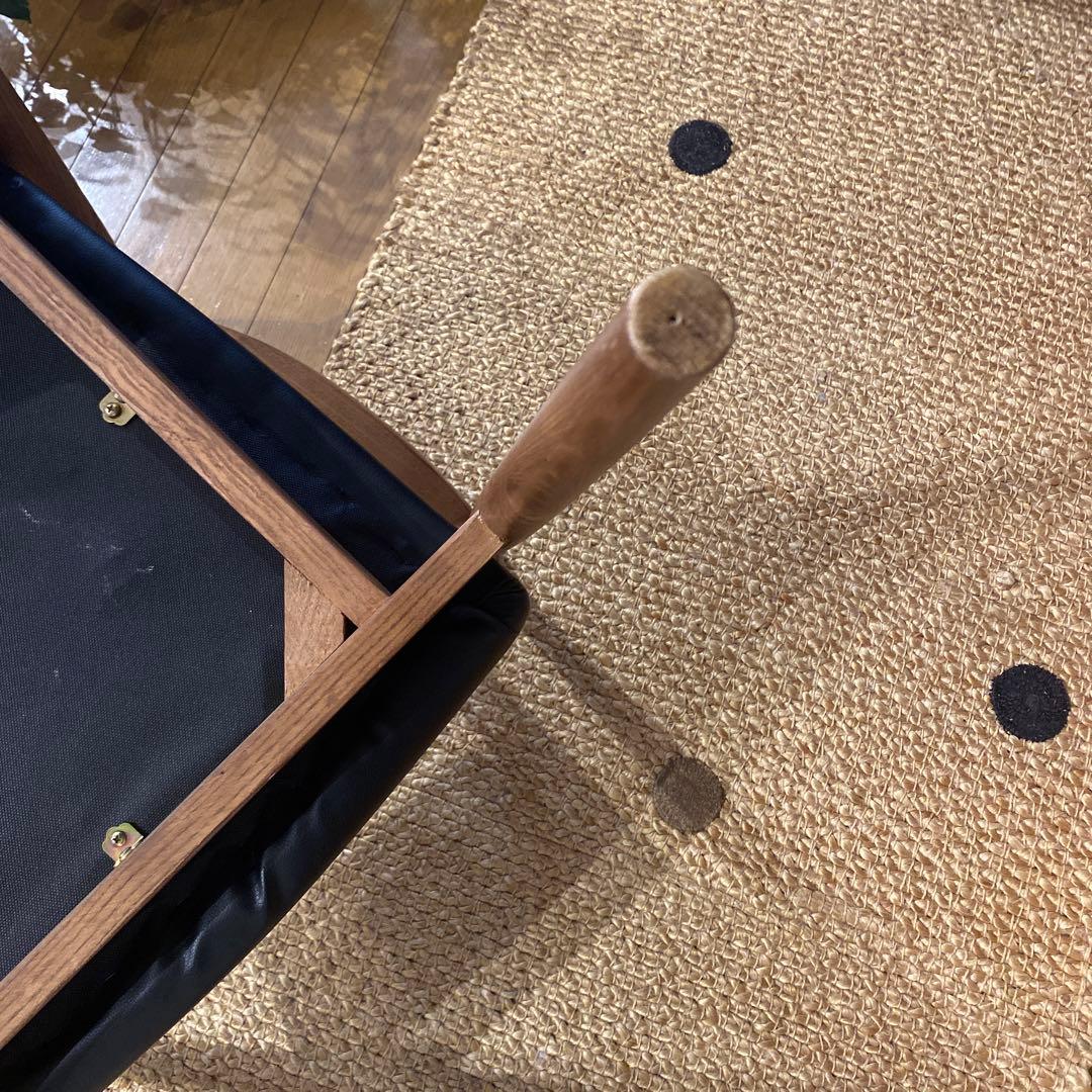 天然木　無垢材　アーム付きダイニングチェア　4脚セット