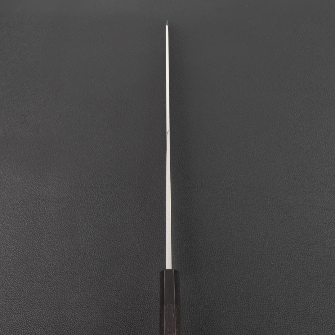 10825切付柳刃包丁 尺三刺身包丁鏡面仕上げ 刃は究極の切れ味黒檀黒水牛八角柄