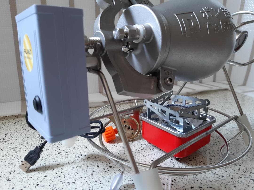 ポン菓子機 6合用のポン吉楽 電動式セット 5つの安全設計 圧縮式焼き栗機