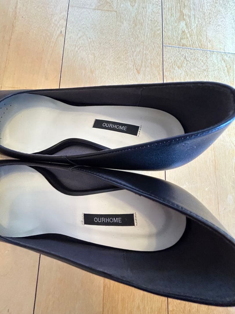 OURアワーホーム　フォーマルに使えるレザーパンプス24.5