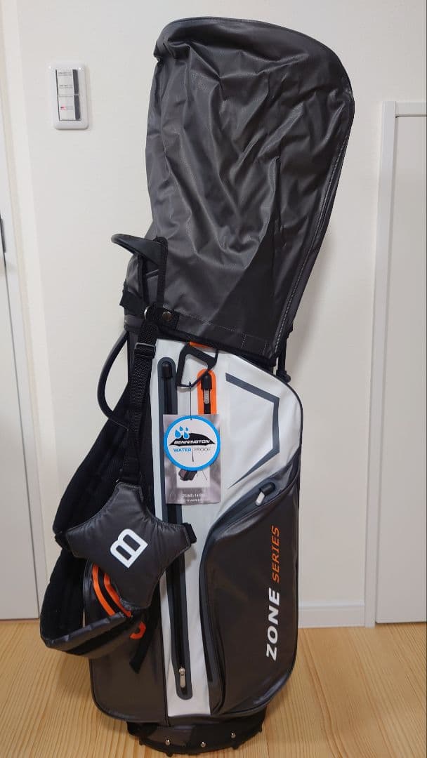 BENNINGTON ZONE ゴルフ・キャディバッグ グレー/オレンジ14分割