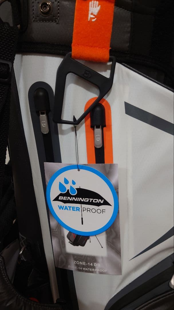 BENNINGTON ZONE ゴルフ・キャディバッグ グレー/オレンジ14分割