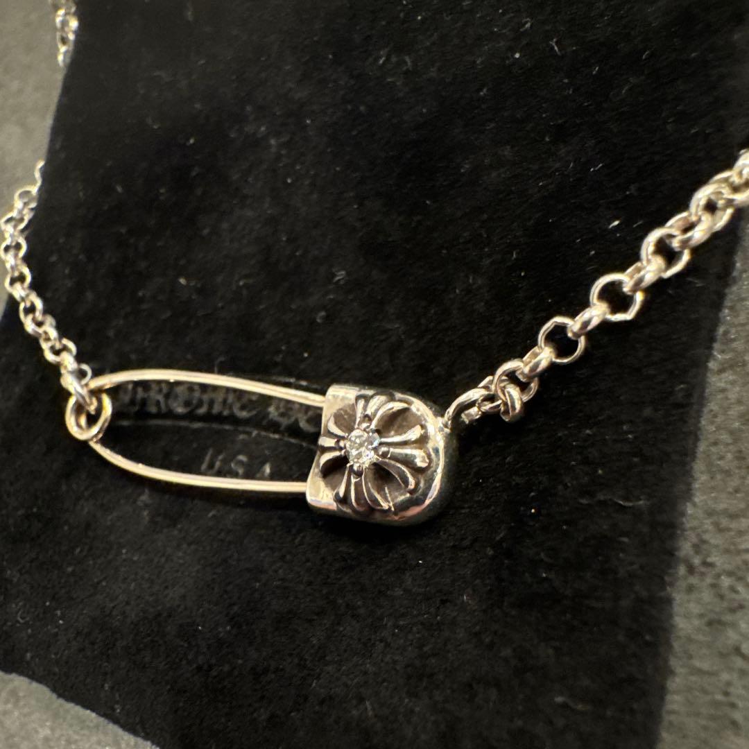 クロムハーツ　ワンダイヤモンドセーフティピン　18インチ