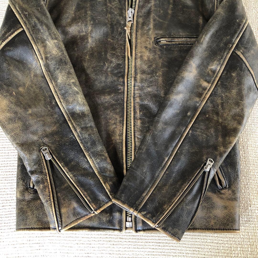 FREEDAM シングルライダースジャケット レザージャケット 牛革