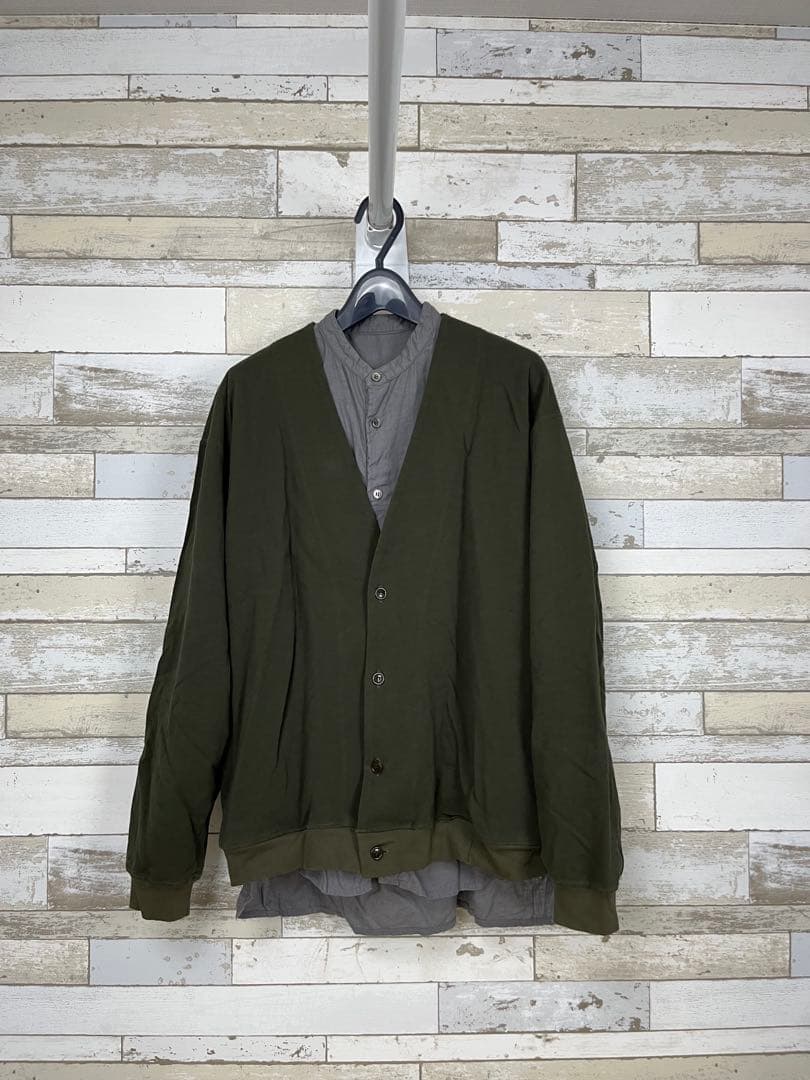 セット販売　ドライコットン インレーカーディガン、バンドカラーシャツ