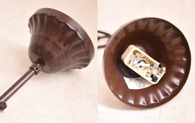 【LED付・簡単取付】8灯アンティーク調ブラウンシャンデリア