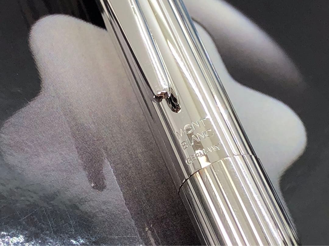 モンブラン　★稀な未使用に近い価値高い金運高き総プラチナ張りノブレスNo1157
