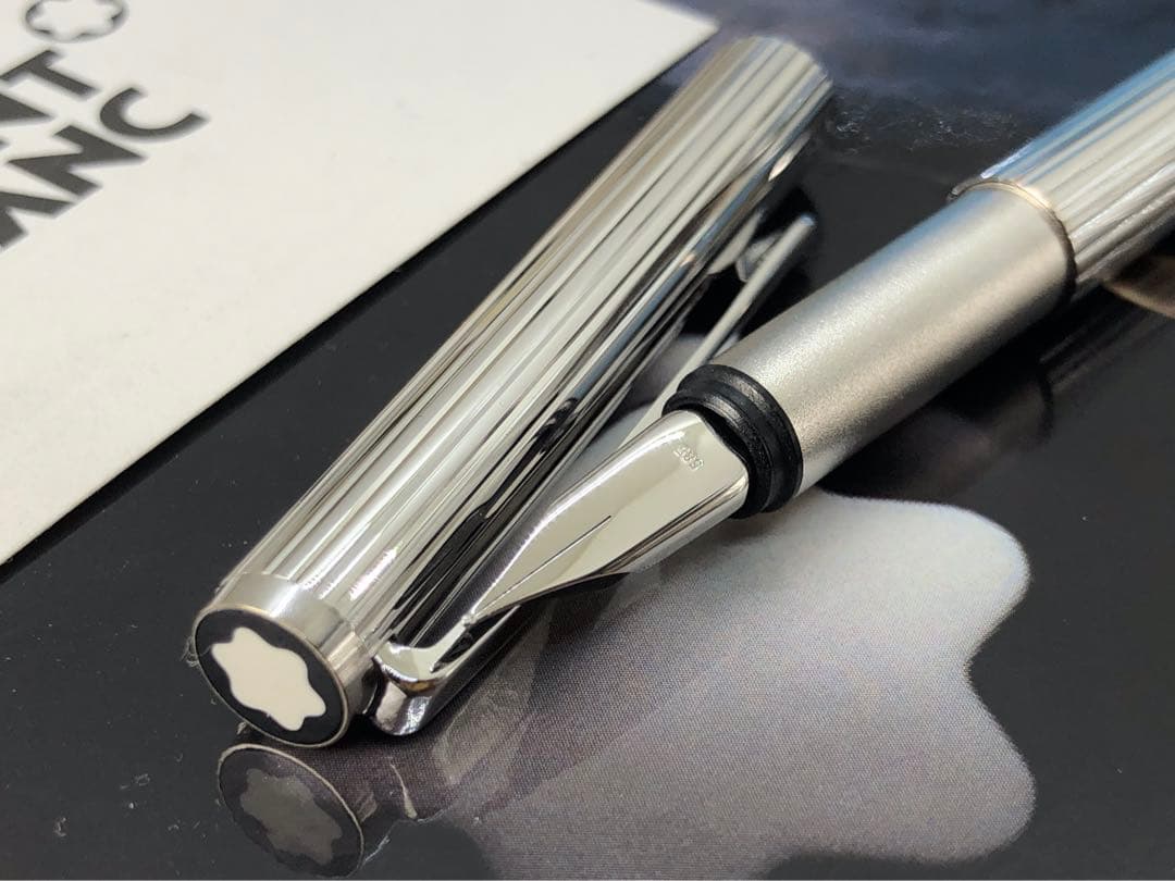 モンブラン　★稀な未使用に近い価値高い金運高き総プラチナ張りノブレスNo1157