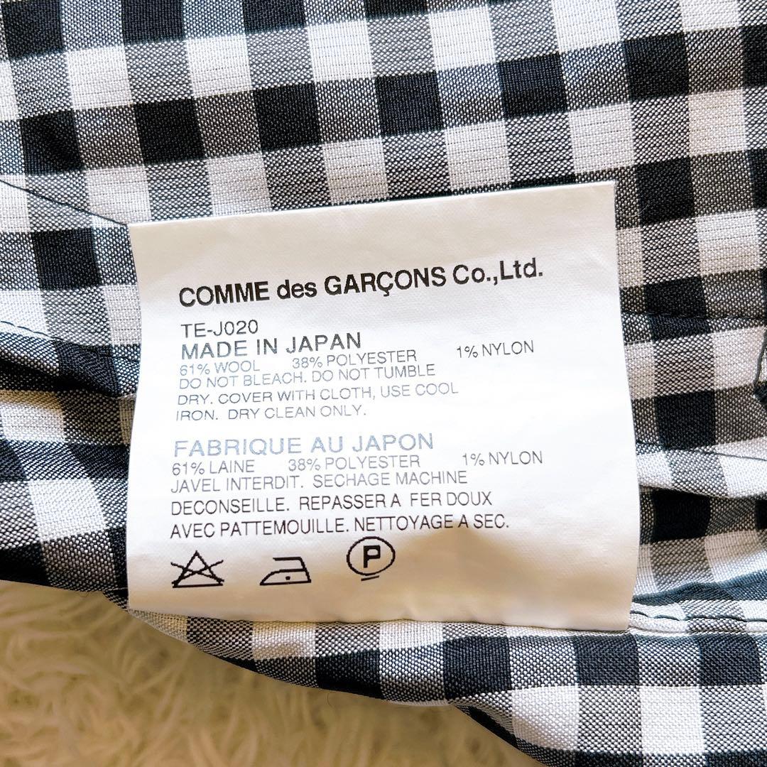 美品　トリココムデギャルソン トレンチコート　ショートブラック　黒