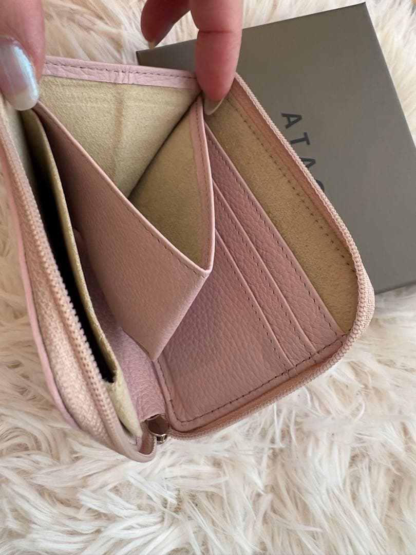 美品♪ ATAO ミリモ　ミニ財布　ブロックパーティ　シャングリラピンク